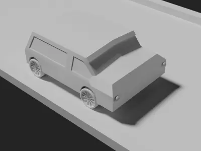 Simple Car Free low-poly 3D model