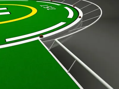 Helipad rounded 3D model