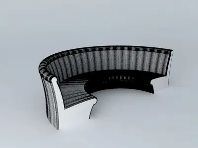 sofa curved bench Free 3D model