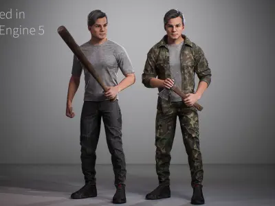 Survival 02 Low-poly 3D model