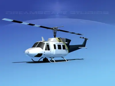 Bell 212 V28 Unmarked 3D model
