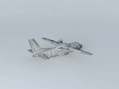 Antonov AN140 Template Free 3D model