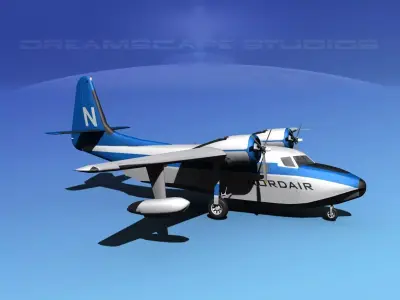 Grumman G-73 Mallard Nordair 3D model