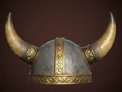Viking Helmet 01 Low-poly 3D model