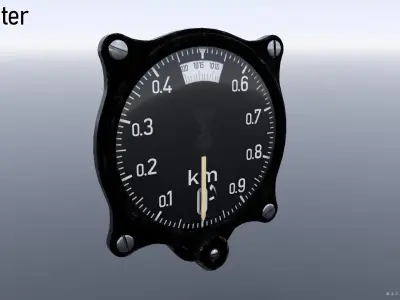 WW2 GERMAN FLIGHT INSTRUMENTS - ASSET PACK Low-poly 3D model