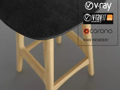 Wood Stool Free 3D model