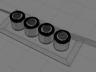 Sushi Salmon Maki 3D model