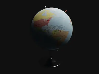 Globe rotating Free 3D model