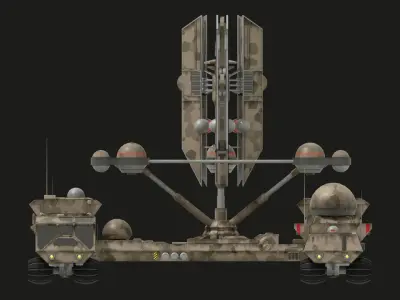 Radar Rover Low-poly 3D model