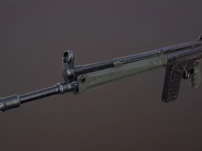 G3A3 Rifle Low-poly 3D model