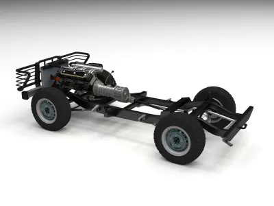 Full SUV Chassis 3D model