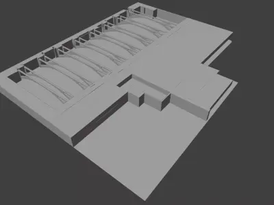 Moscone North South Exhibit Halls ABC Low-poly 3D model