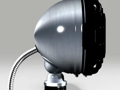 OFF ROAD FOG LIGHT 1 SILVER 3D model
