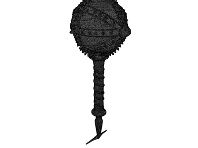 Rusty Medieval Mace with Spikes 3D model