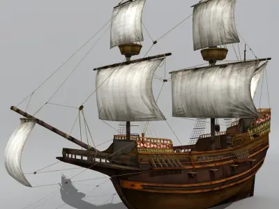 Mayflower sailing ship 3D model