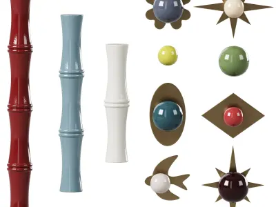 Glossy furniture handles by Matilda Goad 3D model