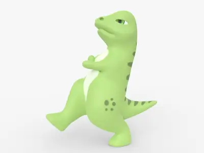 Cartoon Baby T Rex Low-poly 3D model