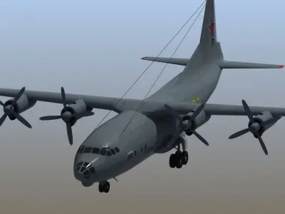 An-12 Cub Transport Aircraft 3D model
