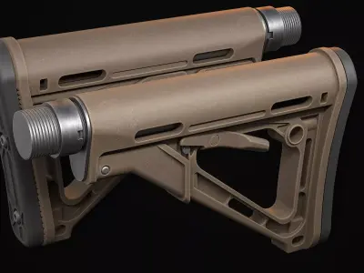 ButtStock Low-poly 3D model
