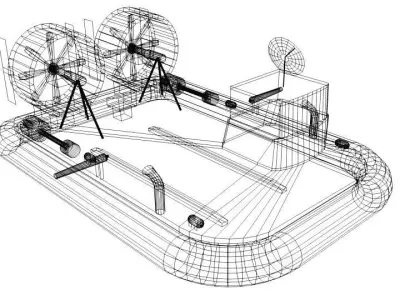 Hovercraft - Military 3D model