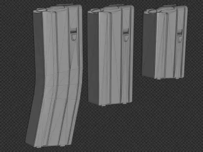 AR-15 Stanag Magazine Bundle Low-poly 3D model