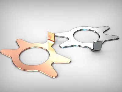 Locking tab washer 3D model