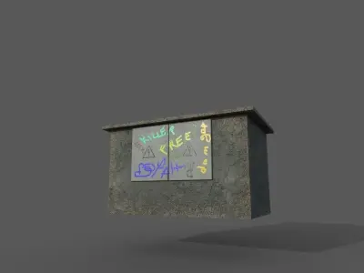 Electric cabinet Low-poly 3D model