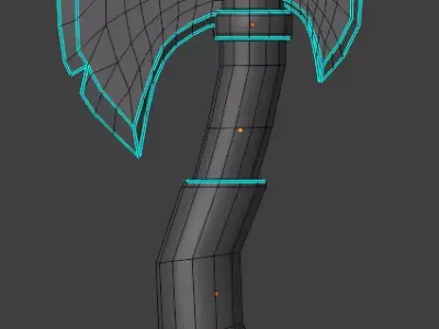 Realistic Axe Low-poly 3D model purchase