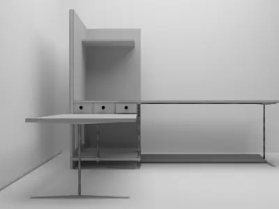 Corner Computer Desk Free 3D print model