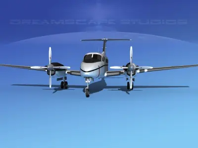 Beechcraft UC-12Q Huron V04 USAF 3D model