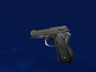 Beretta M9A1 Pistol 3d Model for Gaming  3D model