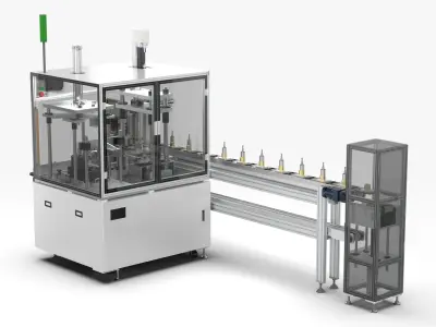 Automatic Valve Body Inlet Port Press Fitting Equipment 3D model