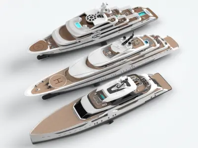 Golden Yachts Collection 2023 3D model