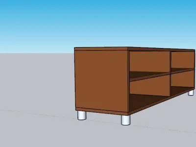 Basic TV Stand Free 3D model