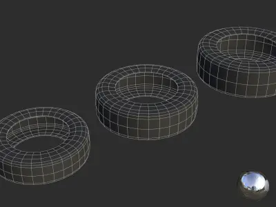 Car Tires Assets Low-poly 3D model