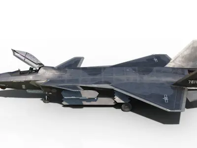 J-20 J20 J20B J-20B Chinese stealth fighter Low-poly 3D model