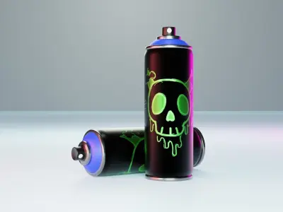Spray can Free 3D model