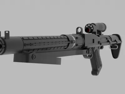Imperial Armored Commando Blaster Rifle 3D model