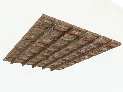 old wooden ceiling Low-poly 3D model