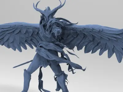 Angel warrior Stylized 3D model