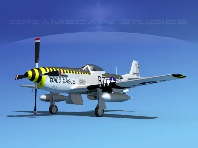 P-51D Mustang Bald Eagle 3D model