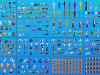 Creative Characters Low-poly 3D model