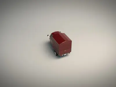 Low Poly Three Wheeled Van Low-poly 3D model