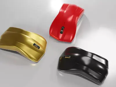 Luxury Sports Car-Inspired Ergonomic Mouse Free 3D model