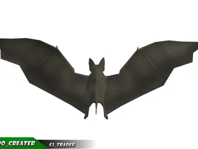 Low-poly Bat Rigged Animated Low-poly 3D model