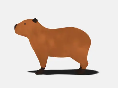 Capybara - NPR Free low-poly 3D model