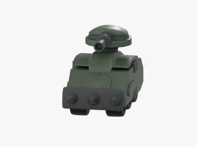 Army Tank 3D Illustration 3D model