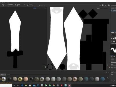low poly sword Free low-poly 3D model