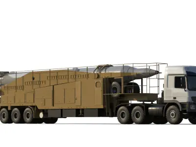 Sejjil iranian ballistic missile 3D model