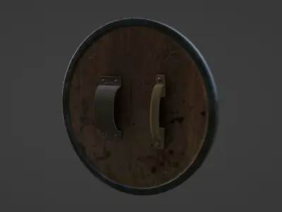 Viking Shield - Game-ready Low-poly 3D model